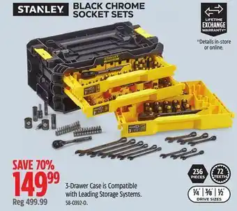 Canadian Tire Stanley professional grade black chrome socket set, 236-pc offer