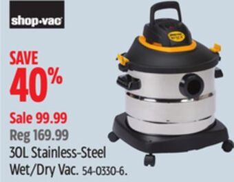 Canadian Tire Shop-vac 30l stainless-steel wet/dry vac offer
