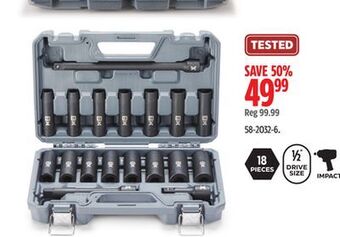 Canadian Tire Maximum impact socket sets offer