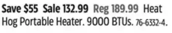 Canadian Tire Remington heat hog portable heater offer