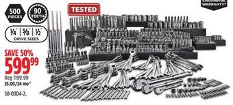 Canadian Tire Maximum master socket & wrench set, 500-pc, crv, nickel-chrome plating offer