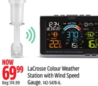 Canadian Tire Lacrosse colour weather station with wind speed gauge offer