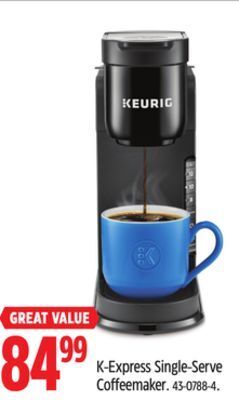 Canadian Tire Keurig k-express single-serve coffeemaker offer