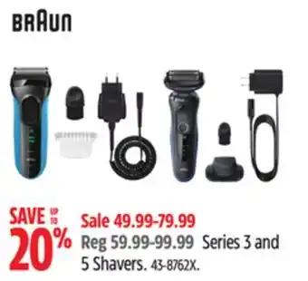 Canadian Tire Braun series 3 and 5 shavers offer