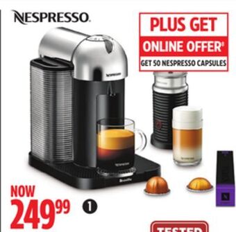 Canadian Tire Nespresso vertuo coffee machine offer