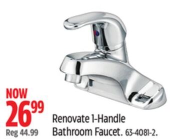 Canadian Tire Danze renovate 1-handle bathroom faucet offer