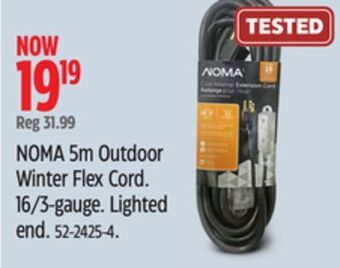 Canadian Tire Noma 5m outdoor winter flex cord offer