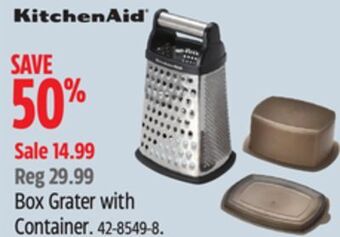 Canadian Tire Kitchenaid box grater with container offer