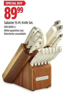 Canadian Tire Sabatier 15-pc knife set offer