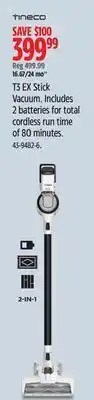 Canadian Tire Tineco t3 ex stick vacuum offer