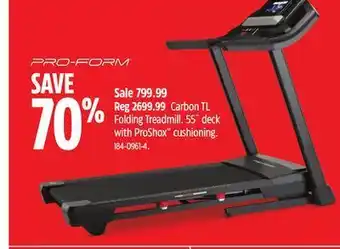 Canadian Tire Proform carbon tl folding treadmill offer
