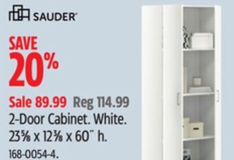 Canadian Tire Sauder 2-door cabinet offer