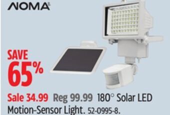 Canadian Tire Noma 180° solar led motion-sensor light offer