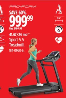 Canadian Tire Pro-form sport 5.5 treadmill offer