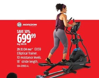 Canadian Tire Horizon ex59 elliptical trainer offer
