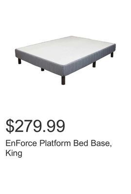 Costco Enforce platform bed base, king offer