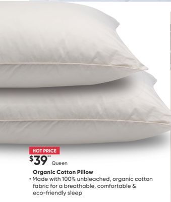 Sleep Country Organic cotton pillow offer