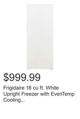 Costco Frigidaire 18 cu ft. white upright freezer with eventemp cooling system offer