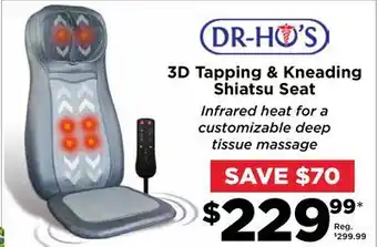 Showcase 3d tapping & kneading shiatsu seat offer