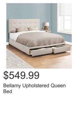 Costco Bellamy upholstered queen bed offer