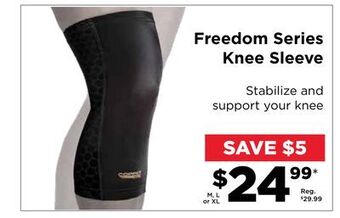Showcase Freedom series knee sleeve offer
