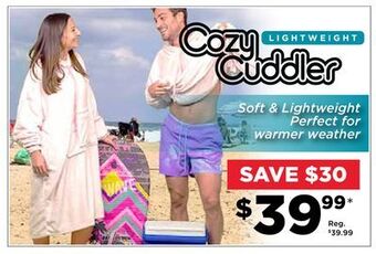 Showcase Cozy cuddler offer