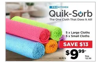Showcase Pro kitchen quik-sorb the one cloth that does it all! offer