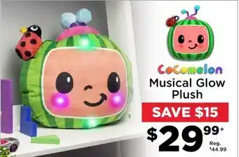 Showcase Cocomelon musical glow plush offer