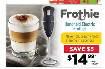 Showcase Frothie handheld electric frother offer