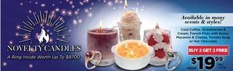 Showcase Novelty candles offer