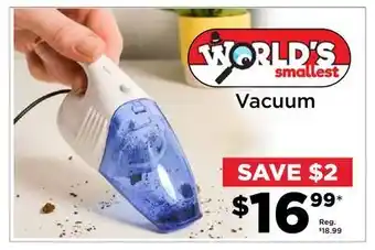Showcase World's smallest vacuum offer