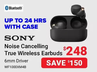 Visions Electronics Sony noise cancelling true wireless earbuds offer
