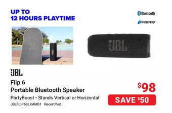 Visions Electronics Jbl flip 6 portable bluetooth speaker offer
