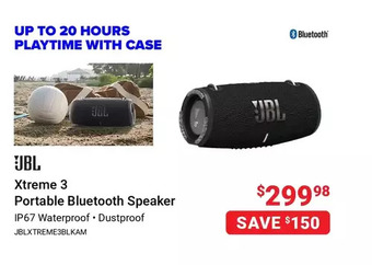 Visions Electronics Jbl xtreme 3 portable bluetooth speaker offer