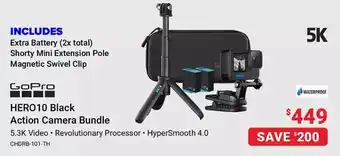 Visions Electronics Hero10 black action camera bundle offer