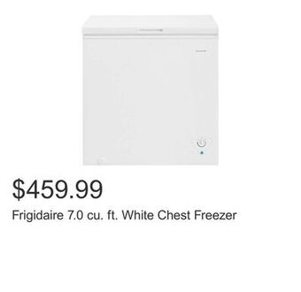 Costco Frigidaire 7.0 cu. ft. white chest freezer offer