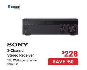 Visions Electronics Sony 2-channel stereo receiver offer