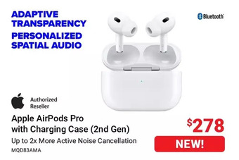 Visions Electronics Apple airpods pro with charging case (2nd gen) offer