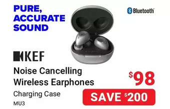 Visions Electronics Kef noise cancelling wireless earphones offer