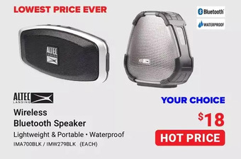Visions Electronics Altec wireless bluetooth speaker offer