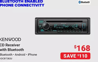 Visions Electronics Kenwood cd receiver with bluetooth offer