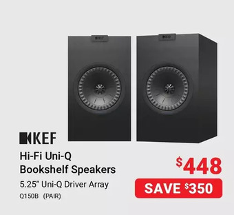 Visions Electronics Kef hi-fi uni-q bookshelf speakers offer