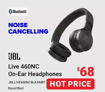 Visions Electronics Jbl live 460nc on-ear headphones offer