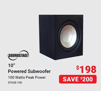 Visions Electronics Soundstage 10" powered subwoofer offer