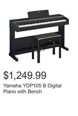 Costco Yamaha ydp105 b digital piano with bench offer