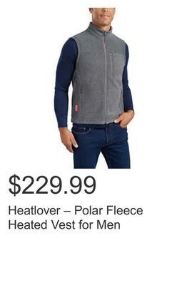 Costco Heatlover – polar fleece heated vest for men offer
