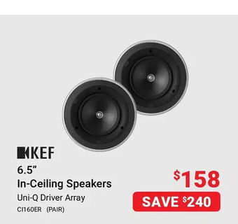 Visions Electronics Kef 6.5" in-ceiling speakers offer