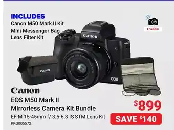 Visions Electronics Canon eos m50 mark ii mirrorless camera kit bundle offer