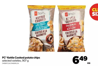 Real Canadian Superstore Pc kettle cooked potato chips offer