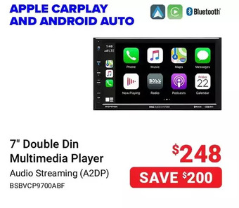Visions Electronics 7" double din multimedia player offer
